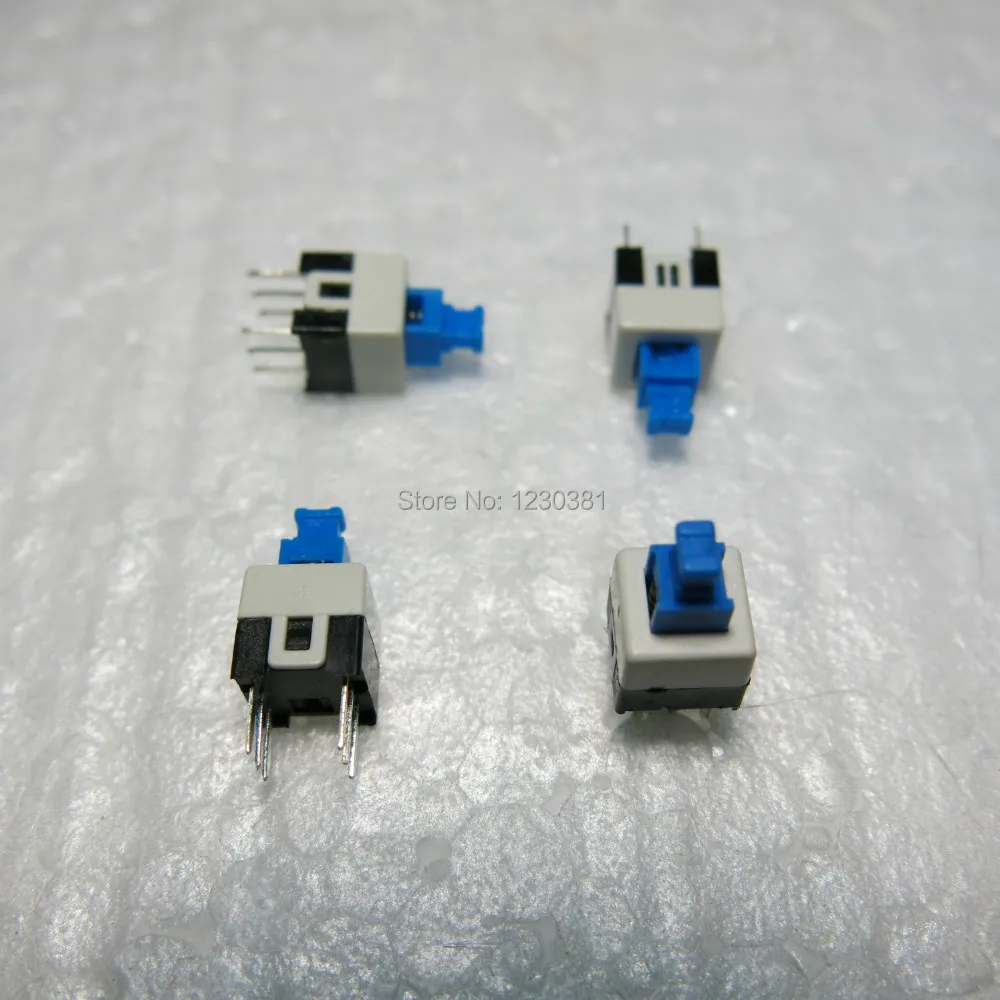 30Pcs/lot 7x7mm self locking Button SMD Micro Push Button Tactile Tact Electronic mini Switch einrastend Taster schalter