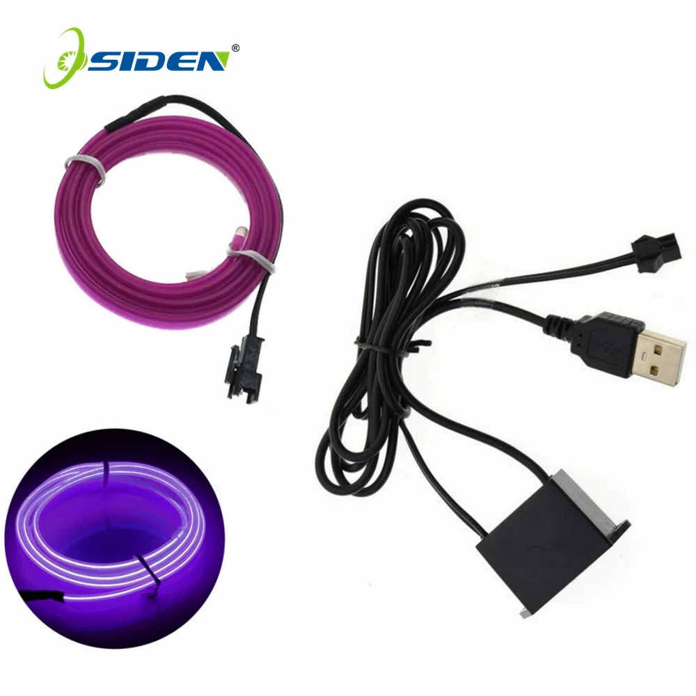 5V USB Neon Light Glow El String Flexible Wire Rope Tube Waterproof LED 1m/2m/3m/5m for Decorations in party Car Garments