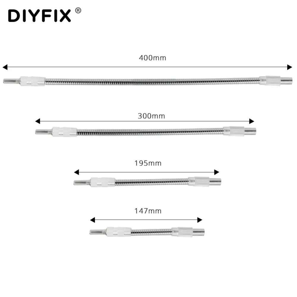 Diyfix broca eletrônica de metal, 1/4 ", extensor de broca de chave de fenda, acessórios para haste de ligação dremel