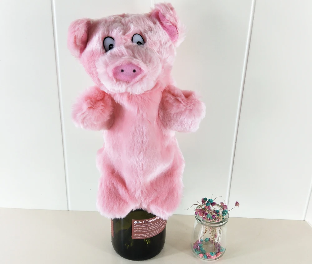 Children Pink Pig Cute Baby Plush Toy Stuffed Hand Puppet