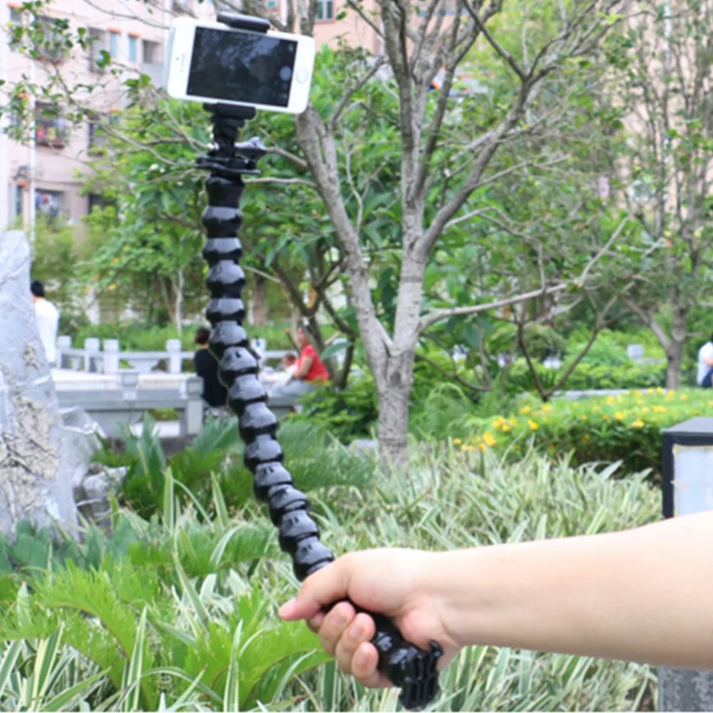 Linh hoạt Bạch Tuộc Monopod Cổ Ngỗng cho GoPro Máy Ảnh Ảnh Tự Sướng Thanh với Người Giữ Điện Thoại cho Iphone Xiaomi Huawei Samsung Điện Thoại