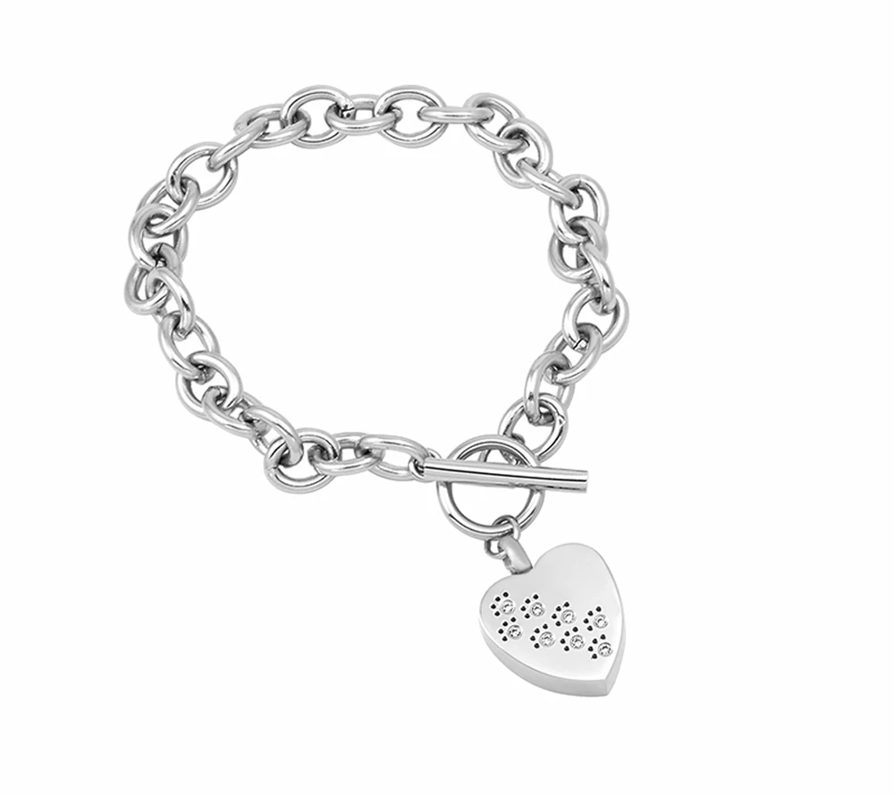 Multiple-design Urn Chain Bracelet Stainless Steel Cremation Jewelry Fashion for Ashes Memorial Keepsake