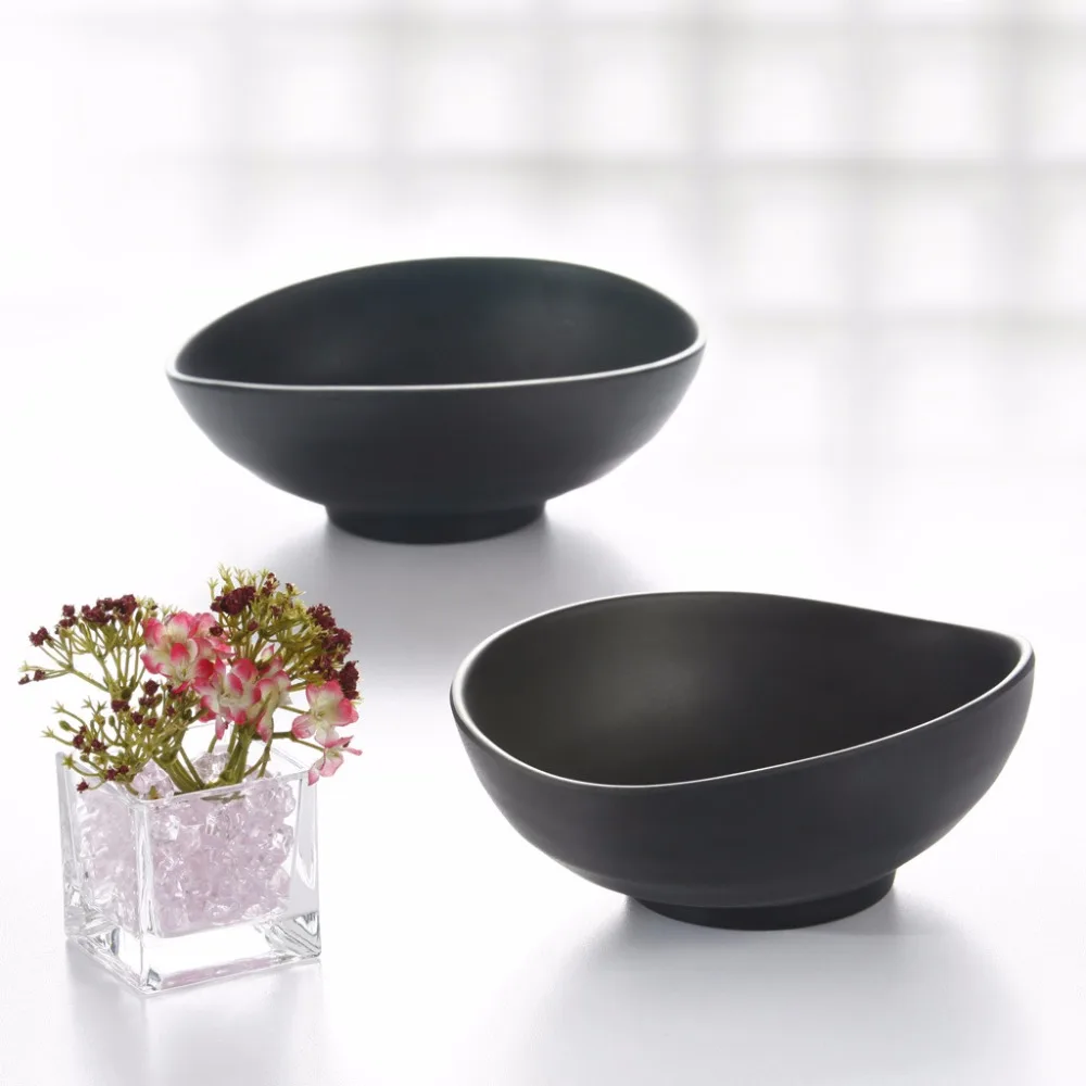 Imitation Porcelain Frost Melamine Dinnerware Oval bowl Japanese Restaurant Chaos Big Bowl A5 Melamine Bowls Melamine Tableware
