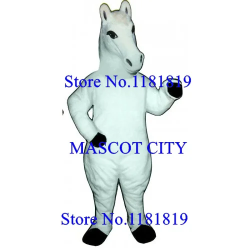 MASCOT white horse Mascot mustang Costume Adult Cartoon Anime Cosplay Costume  Mascotte Carnival Fancy Dress Suit Kits