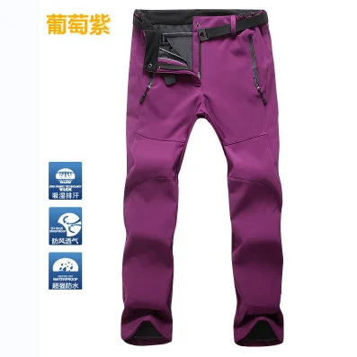 Trvlwego Camping Wander hose Winter Frau Männer Outdoor warme Soft shell wasserdichte Fleece wind dichte Trekking Skihose