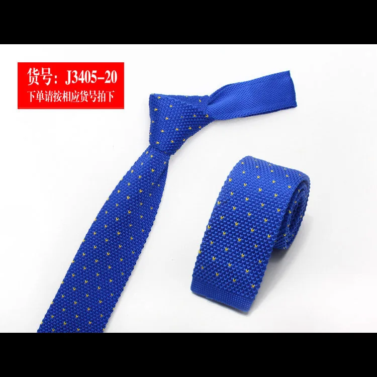 Men Knitted Knit Leisure Striped Ties Fashion Skinny Narrow Slim dot Neck Ties For Men Skinny Woven Designer Cravat for man