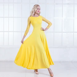 Modern Dance Dress Long Sleeve Ballroom Dance Costume National Standard Dance Dress Waltz Dress Performance Clothing