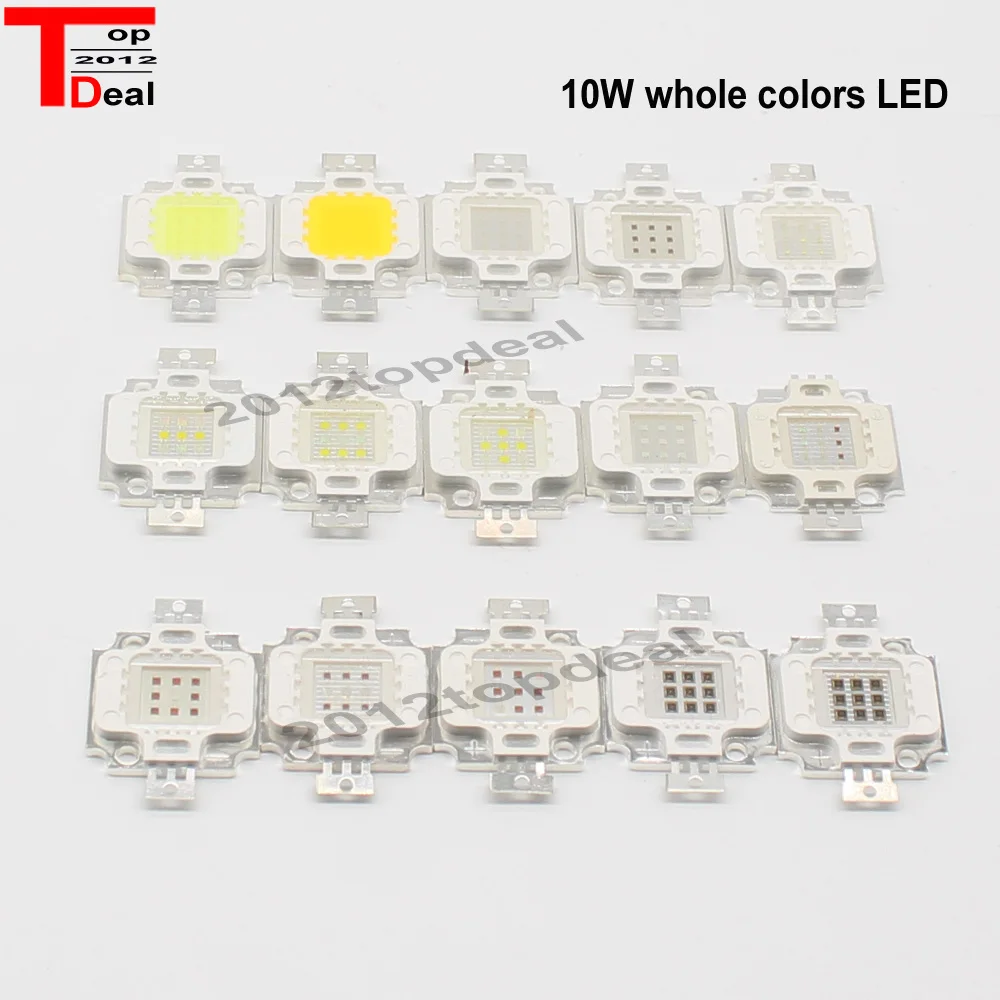 High Power 10W COB led  Warm White 4000K 10000K 20000K 30000K Royal Blue Green Cyan Red 660nm IR  Acquarim/ Plant led chip