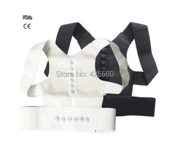 2 Pieces Magnet Posture Back Shoulder Corrector Support Brace Magnetic therapy Belt Therapy Adjustable Length Free Shipping