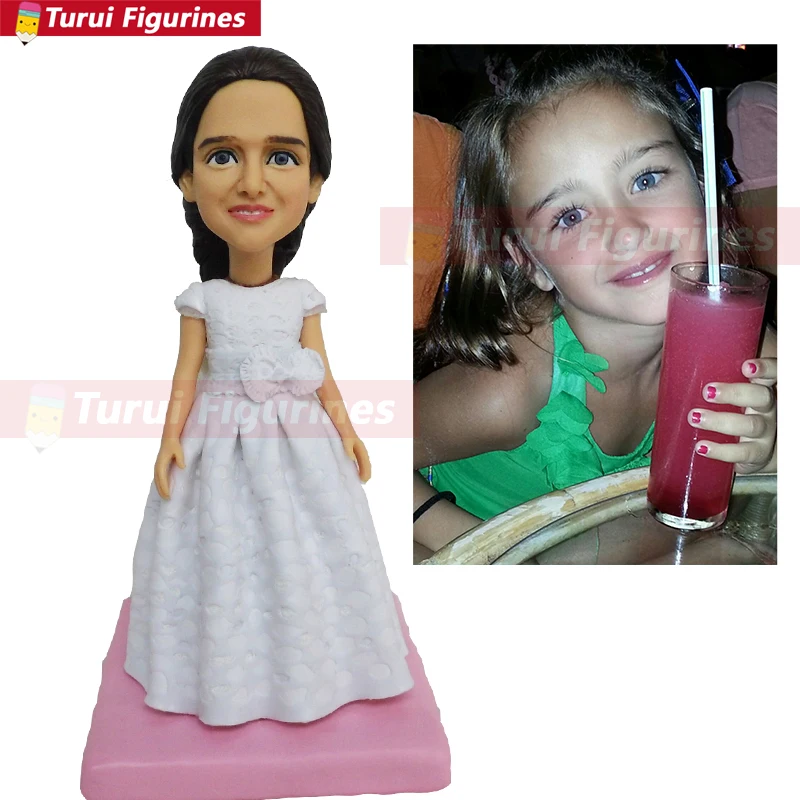 Custom bobbleheads dolls mini me cake topper birthday figurines first communion boy figurines gift for kids mini statue