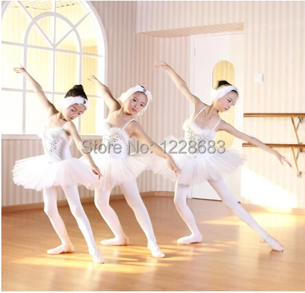 Hot Sale White Swan Lake  Professional Ballet Tutu Dancewear Girls Dance Costume Performance Ballet Dress For Children