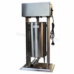 30L Automatic Stainless Steel Sausage Stuffer Salami Filling Machine 220V/110V Sausage Filler 120W