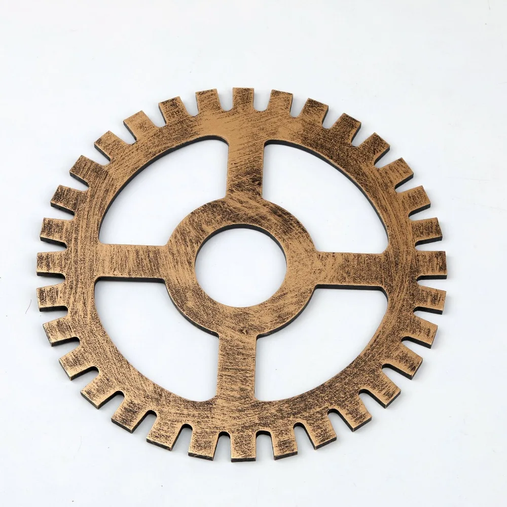 1PC 3D Creative Wooden Hanging Wall Gear Home Decor Living Room Steampunk Gears Cogs Geometric Machine Vinyl Decal JL 292