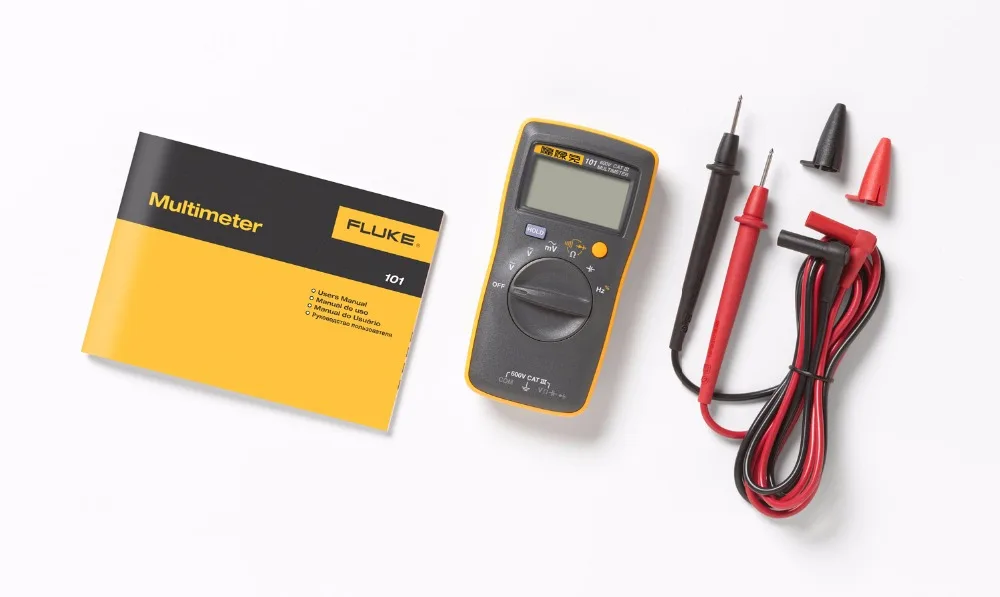 Fluke 101 Basic Palm-sized Mini Pocket auto range Digital Multimeter for AC/DC Voltage Resistance Capacitance