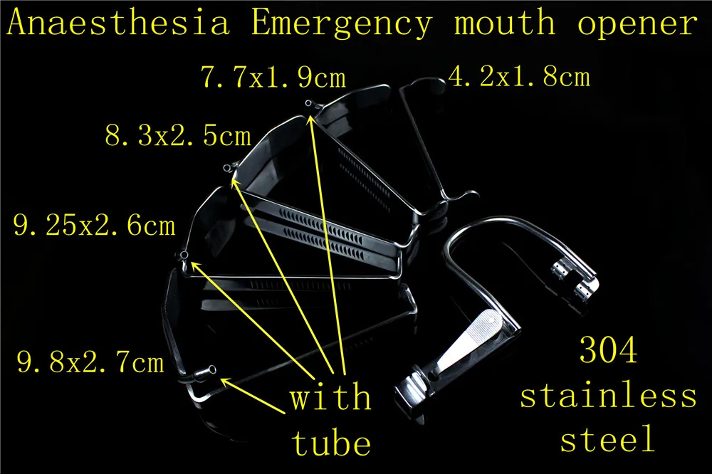 

medical JZ surgical instruments Anaesthesia Emergency mouth opener distractor Left right type with Tube Transport liquid and gas