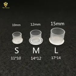 New 1000PCS Super White Steady Tattoo Ink Cups Small Medium Large Size Clear Self Standing Tattoo Ink Cup Cap Supply