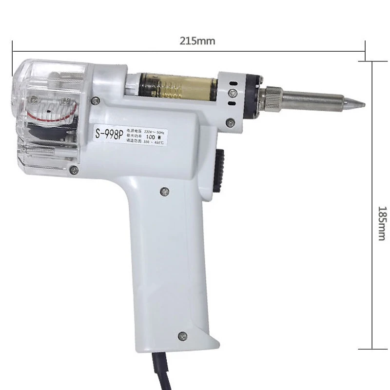 Imagem -03 - Vácuo Elétrico Dupla-bomba de Solda Otário Desoldering Arma Ferro de Solda Pn-998 Handheld Máquina de Pistola de Ferro de Solda 110 220v