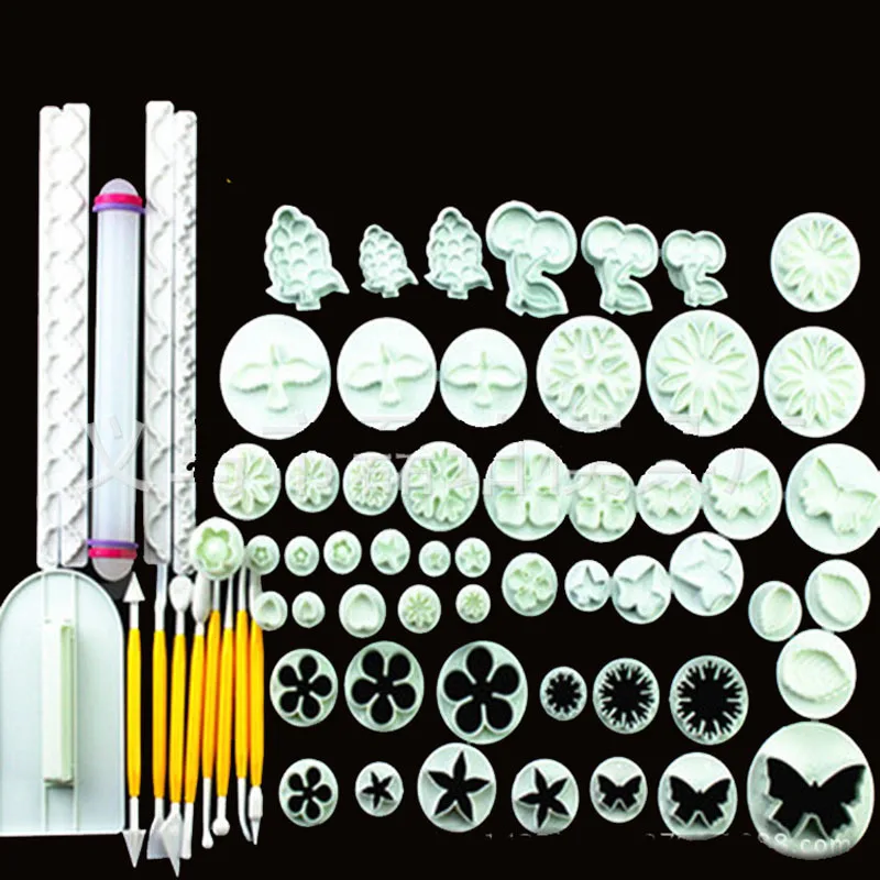 

68PCS Cake Decorating Tools Plastic biscuit mold Turn sugar Cake Tool Set Kitchen Accessories Cake molds Baking Confeitaria set