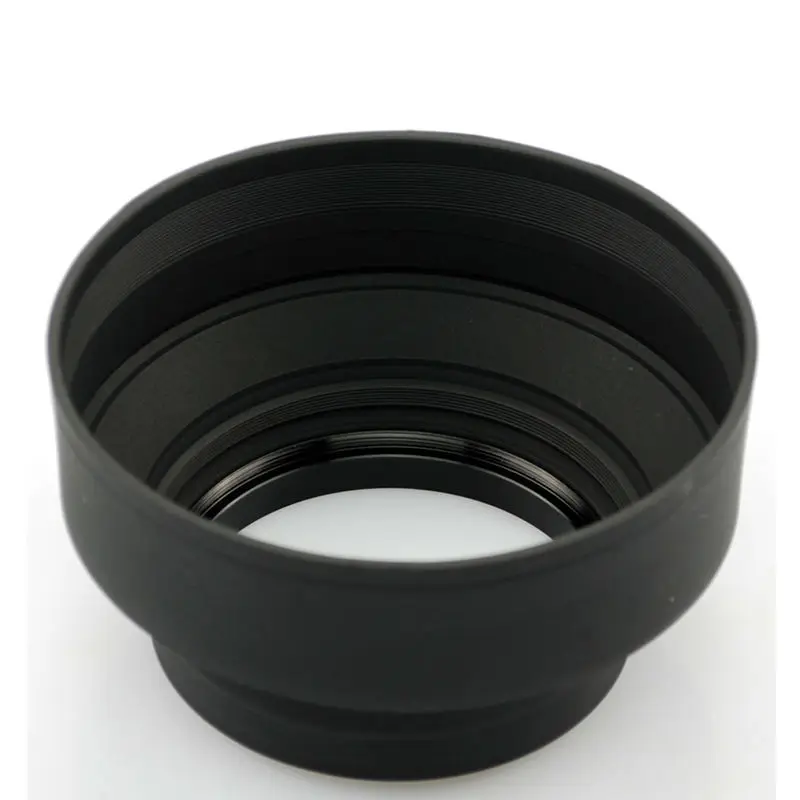 58mm Collapsible Rubber Camera Lens Hood 58 mm for Standard & Wide & Tele Focus 3 in 1