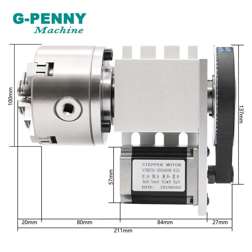 Imagem -04 - Maxila Cnc 4th Axis Mais Tailstock Cnc Dividindo Cabeça Eixo de Rotação a Eixo Kit para Mini Cnc Roteador Gravador Gravura em Madeira 100 mm