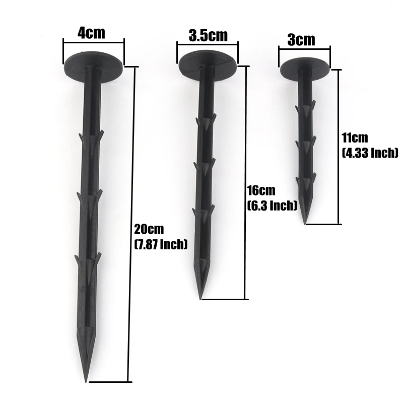 5 sztuk/partia 11 16 20mm ogród ziemi do paznokci powłoka cieplarniana kołki pielenie szmatki osłona przeciwsłoneczna netto mucha Mulch Fix