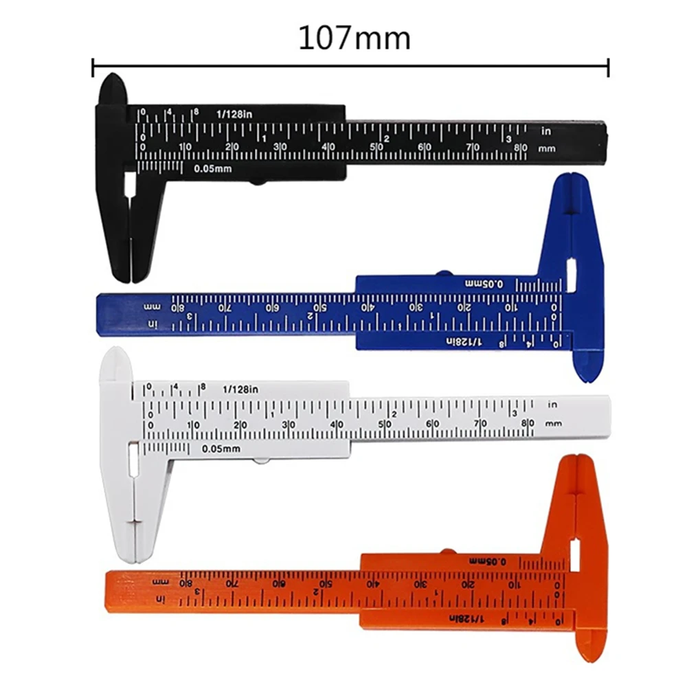 Mini calibrador Vernier deslizante de plástico, herramienta de medida, regla, micrómetro, 80mm