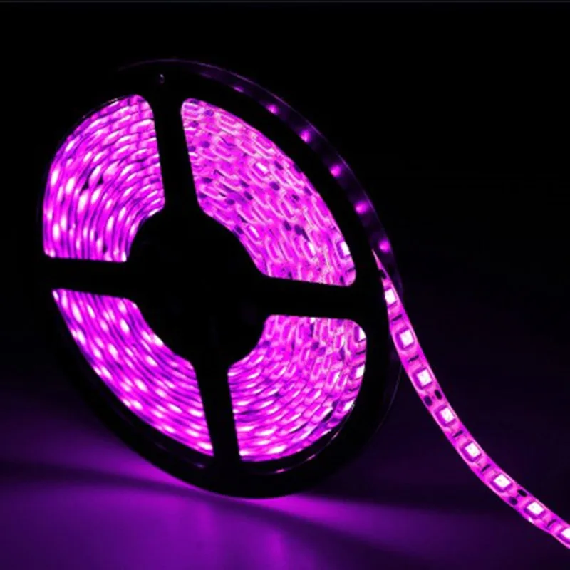 Led Strip Light 5050 Pink Color 300led 5M Waterproof IP65 Non Waterproof IP20 12V Flexible SMD Tape Rope