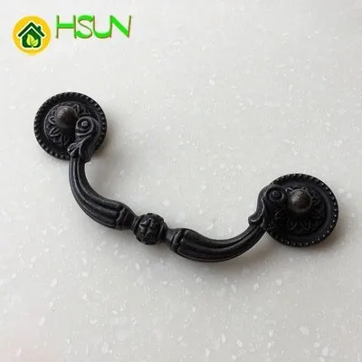 

Unique Drawer Pull Dresser Handles Chic Black Bail Pull Door Pulls Handles / Countryside Cabinet Handles Kitchen Hardware 96mm