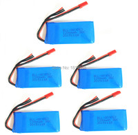 5PCS Lipo Battery 7.4v 1200mAh 2S 30C JST For RC MJX X101  H16  V666 V353B Tarantula X6 YiZhan Helicopter Qudcopter Truck Drone