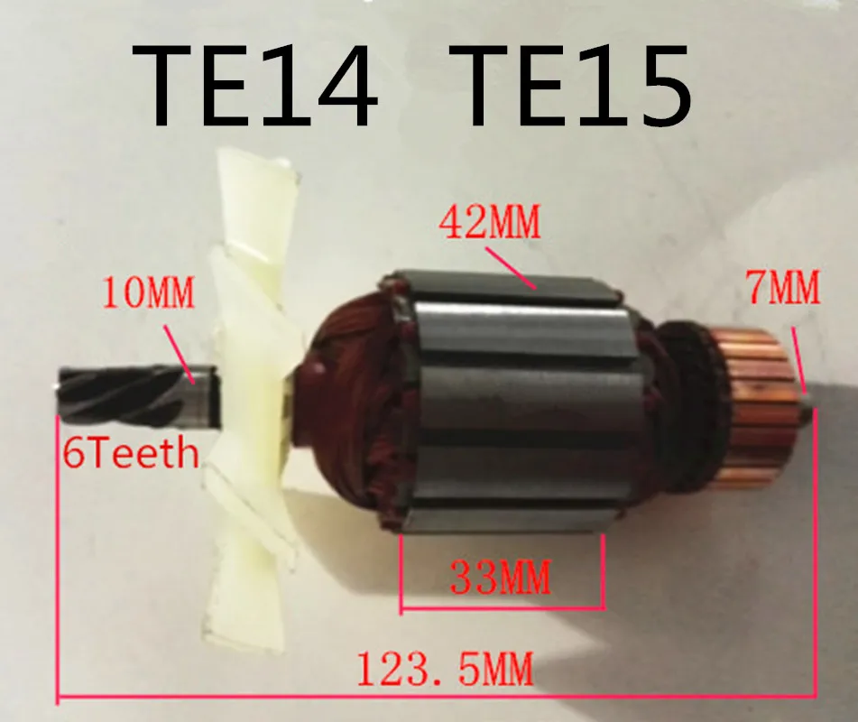 

Armature Rotor Replacement for TE14 TE15 TE-15 TE-14 TE 14 15 Power Tool Accessories Electric tools part