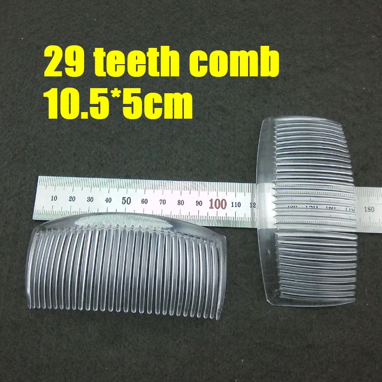 

20pcs/lot 29 teeth combs diy material 10.5*5cm plastic hair comb fitting for hat wedding hair accessories for briede(NO:PS30)