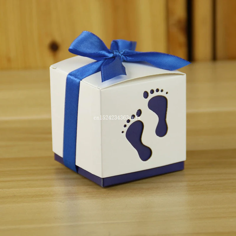 

200Pcs Wedding Feet Shaped Candy Boxes Party Wedding Baby Shower Favor Paper Gift Boxes