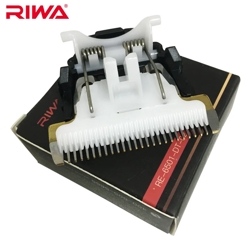 RIWA Hair Clipper Blade Titanium Ceramic Cutter Head Hair Trimmers Accessories For RE-6501/RE-6305/RE-6501T