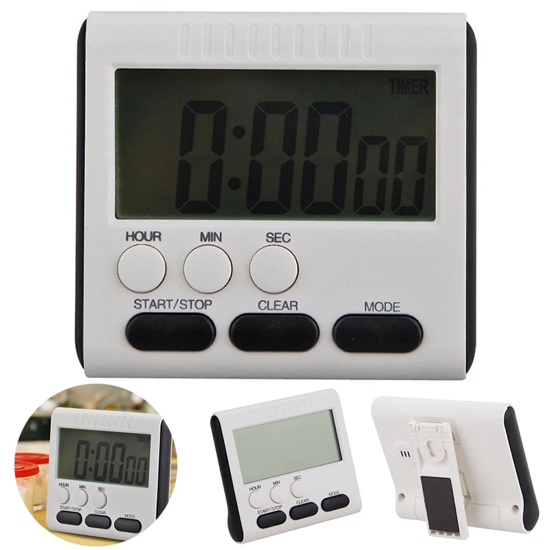 LCD Digital Short Timer Kitchen Cooking Timer Count -Down Up Alarm Clock Newest