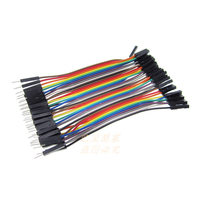 40pcs/lot 10cm 2.54mm 1pin 1p-1p male to female jumper wire Dupont cable