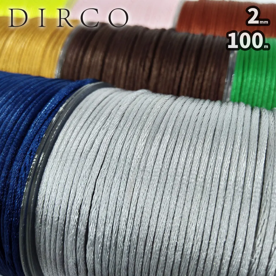 2mm Nylon Cords 100m/Roll Artificial Silk Rayon Beads Jewelry Accessories For Bracelet Necklace Making Apparel Handcrafts Thread