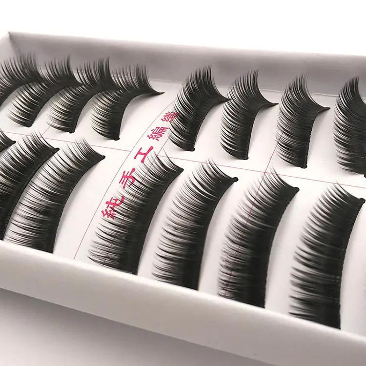 8 Styles 10 Pairs/Set Thick Black False Eyelashes  Human Hair Soft Fake Eyelashes Natural Lash Makeup Tools