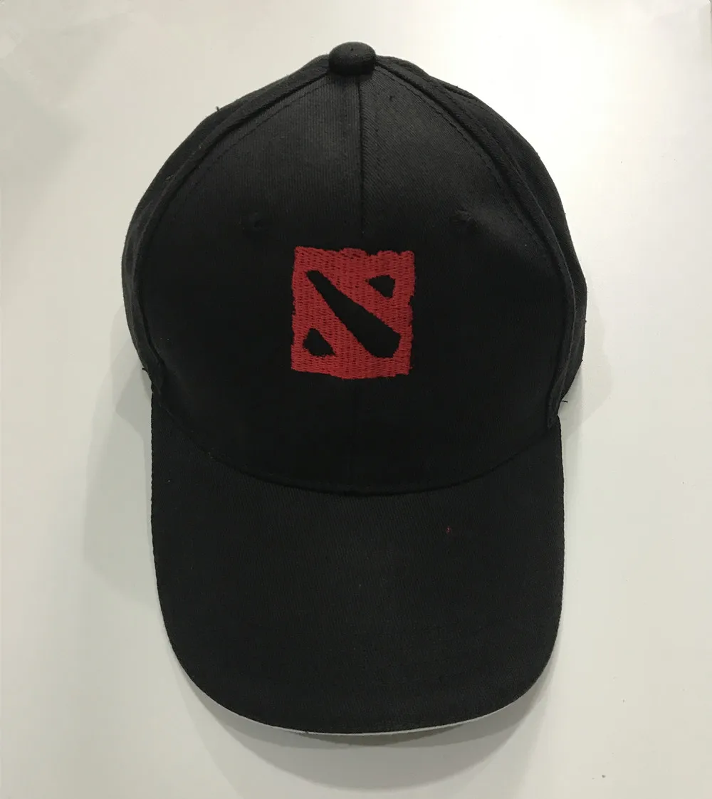

DOTA 2 Red Embroidery Logo Cosplay Golf Hat Black Baseball Cap