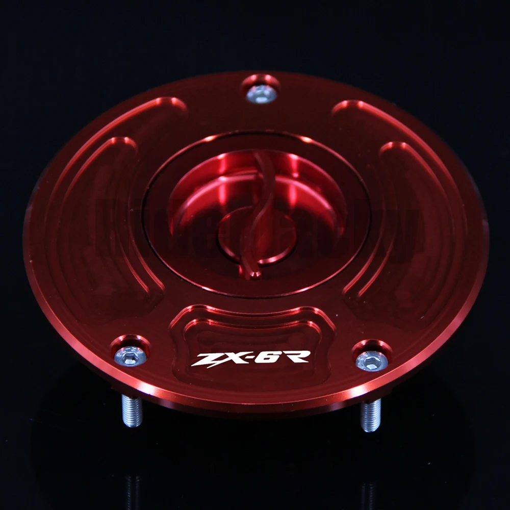 CNC Aluminum Keyless Motorcycle Accessories Fuel Gas Tank Cap Cover For Kawasaki ZX-6R ZX6R ZX6 R 2003-2006 2004 2005