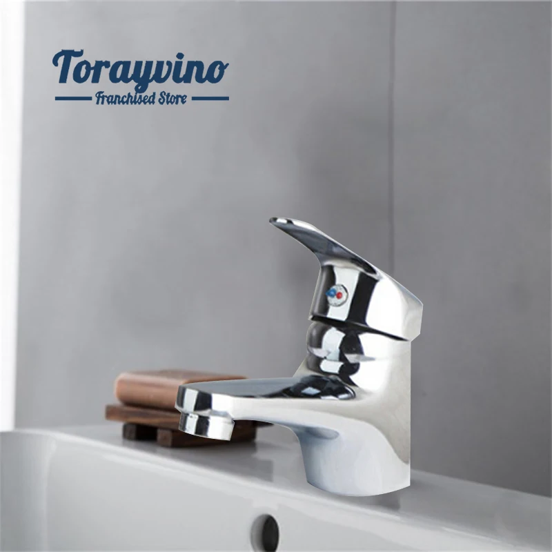 

Torayvino Basin bathroom Faucet grifo lavabo Chrome Deck Mount Tap Single Handle Single Hole Hot & Cold water Mixer Basin Faucet