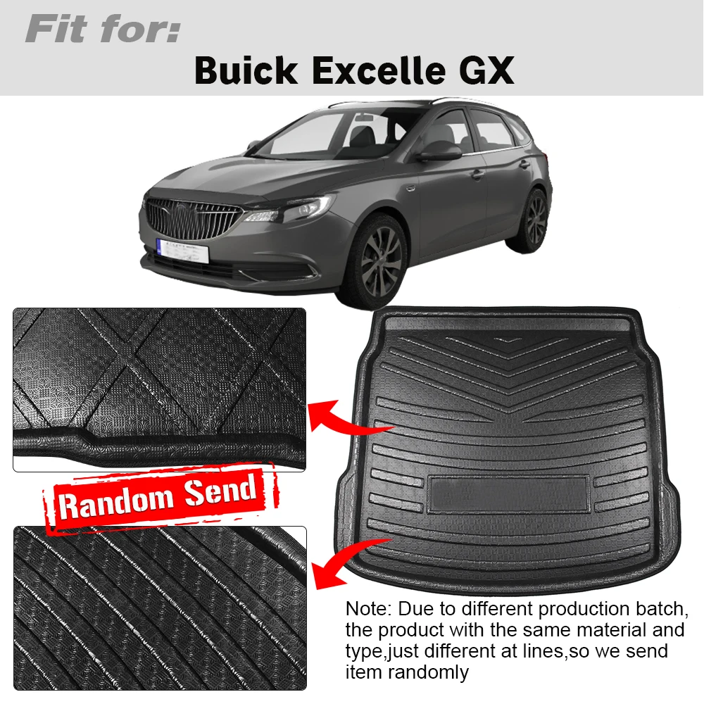 Buildreamen2 For Buick Excelle GX Car Accessories Rear Cargo Mat Floor Boot Liner Trunk Tray Carpet Protection Pad