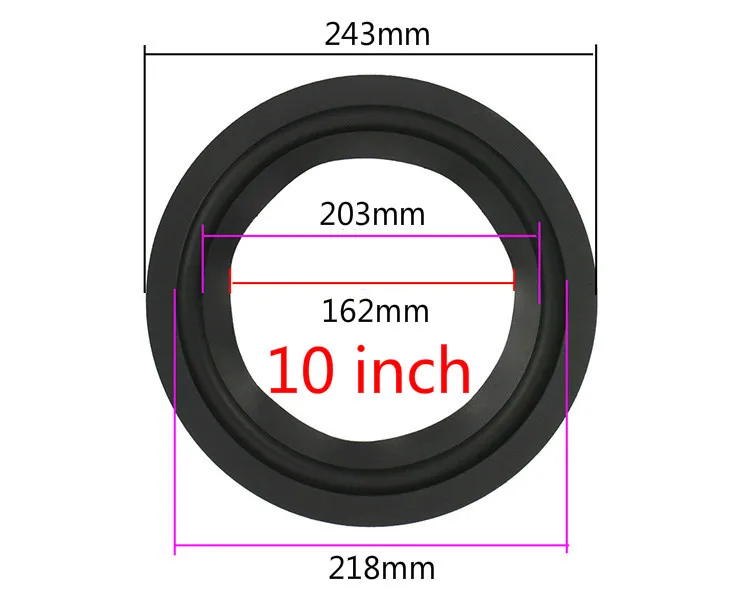 GHXAMP 고무 서라운드 사이드, TANNOY 스피커 유닛 수리 부품, DIY 접이식 링, 고무 가장자리, 6.5 인치, 8 인치, 10 인치, 2 개