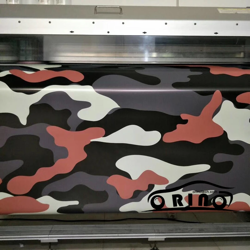 

Adhesive Car Styling Camo Sticker Wrapping Black Orange White Camouflage Vinyl Film Wraps Motorcycle Truck Car Decal Sticker