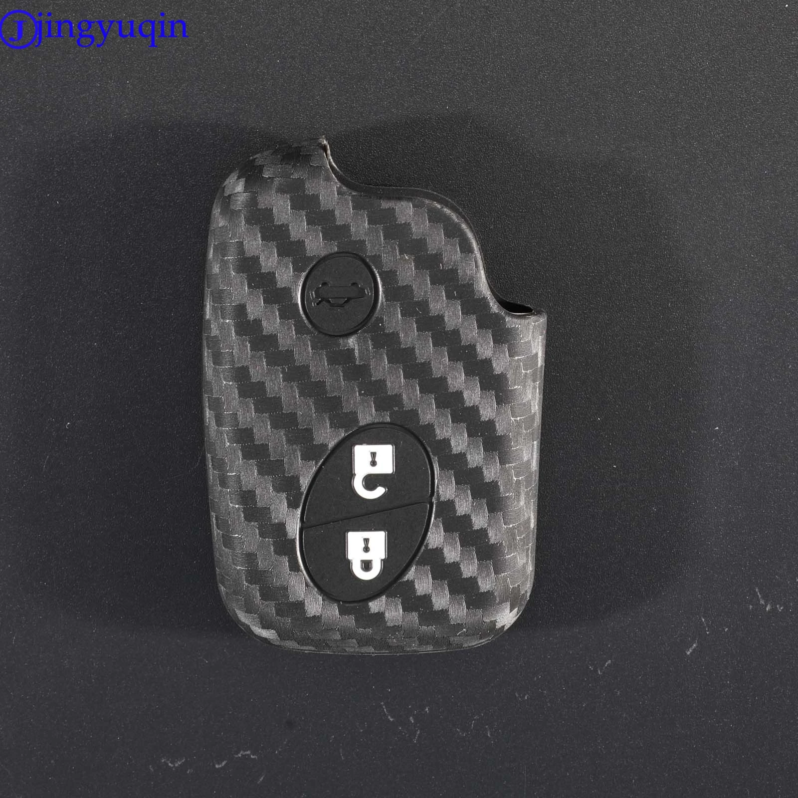 jingyuqin Carbon Fiber Patten Silicone For Lexus CT200h ES 300h IS250 GX400 RX270 RX450h RX350 LX570 Car Key Case Cover Holder