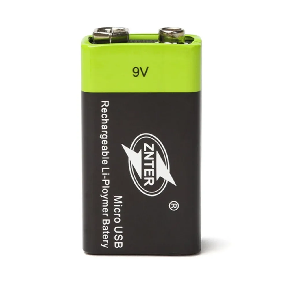 ZNTER 2PCS S19 9V 600mAh USB rechargeable lithium battery for camera instrumentation 6F22 rechargeable lithium battery