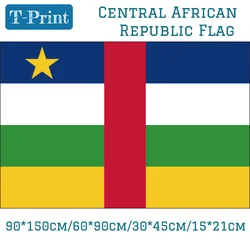 New Fashion 60*90cm/90*150cm/40*60cm Central African Republic Flag Polyester Flag 3X5 Feet Office Decoration 15*21cm hand flag