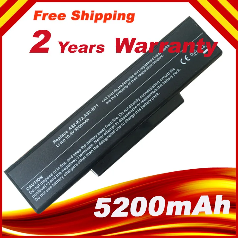 SeagullStar 6cell Laptop Battery for ASUS N73V X77 X77J X77V K73J K73S N71 N71J N71V N71YI N73 N73F N73G N73J N73Q N73S