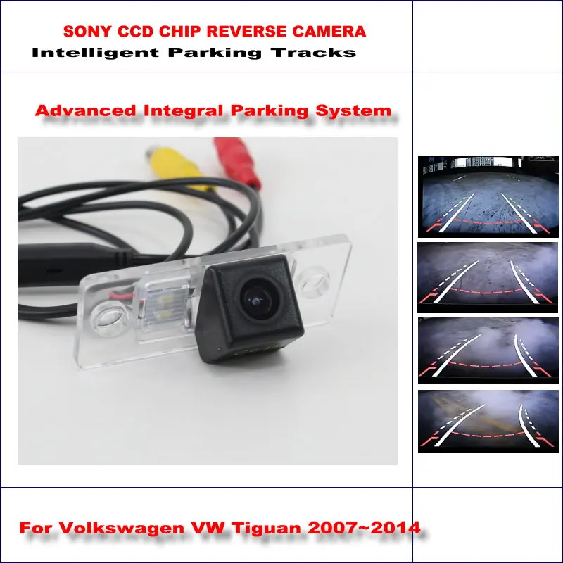 

For VW Tiguan 2007-2014 Car Backup Rear View Reverse Camera Vehicle Parking Back Up CAM Auto Accessories HD CCD