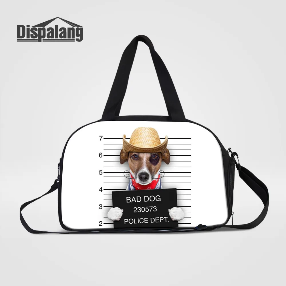 

Dispalang Pet Dog Print Travel Bag for Men Women Large Capacity Travel Hand Luggage Weekend Bag Animal Casual Traveling Bags