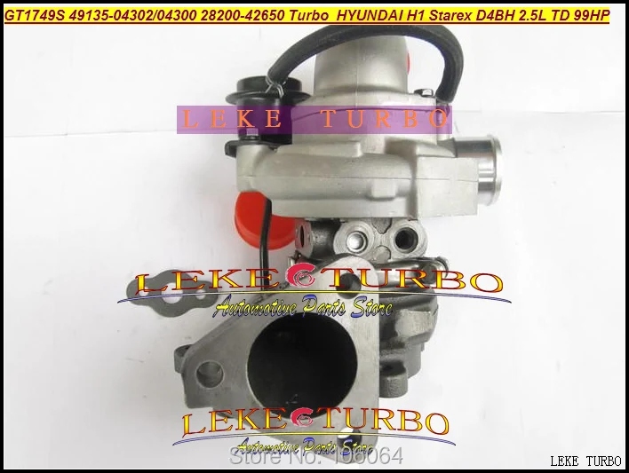 Free Ship GT1749S 49135-04300 49135-04302 49135 04300 28200-42650 28200 42650 Turbo Turbocharger For Hyundai H1 Starex D4BH 2.5L